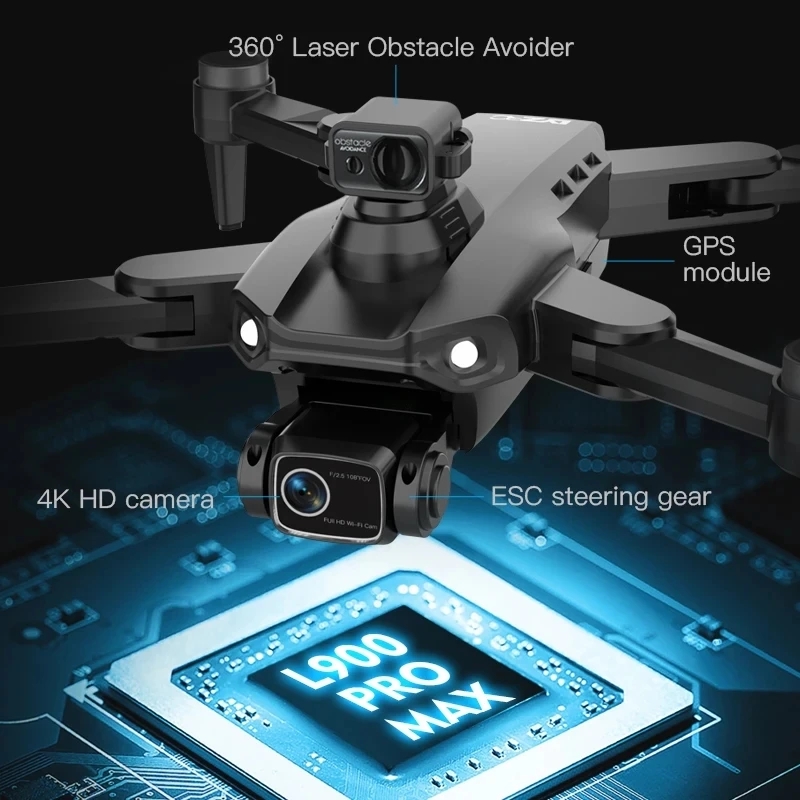 L900 Pro MAX GPS Drone 4K Prof - Drone Surveying ulasan dan harga